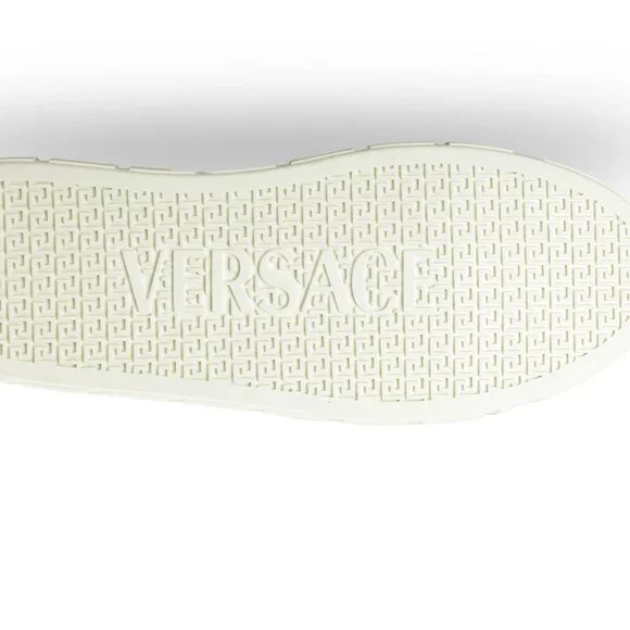 Versace Men's Suede Leather Silver Medusa Loafers Slip On Shoes US 7 IT 40